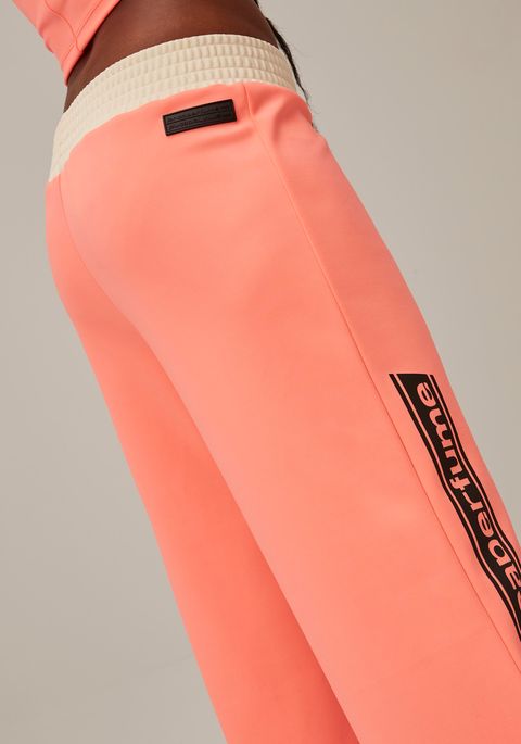 Calça Wide Leg Com Fenda Cintura Alta