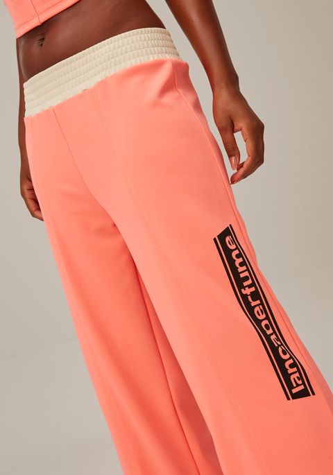 Calça Wide Leg Com Fenda Cintura Alta