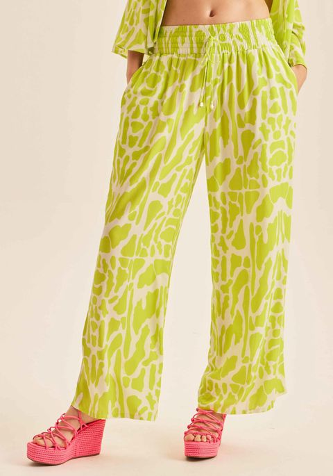 Calça Wide Leg Cintura Alta