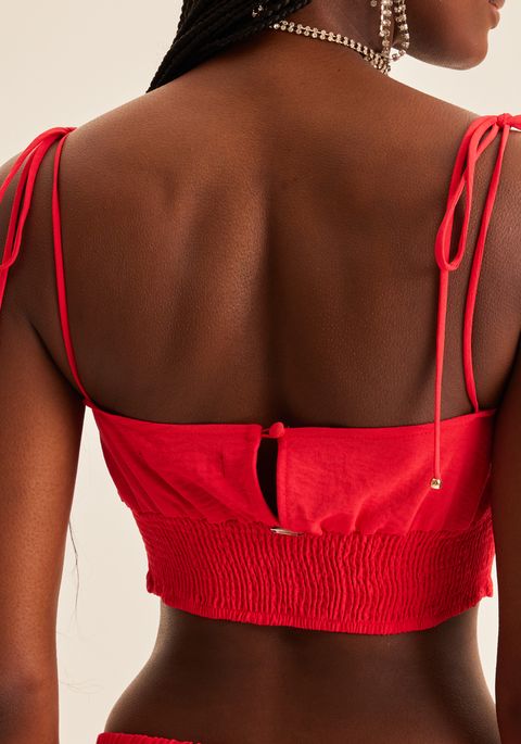 Blusa Cropped De Alça
