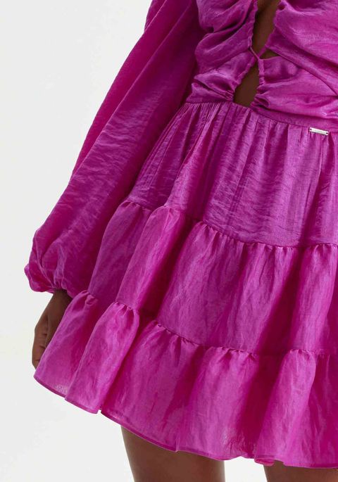 Vestido Curto Babado Amarração