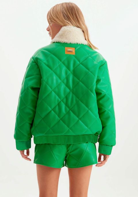 Jaqueta Puffer Com Gola