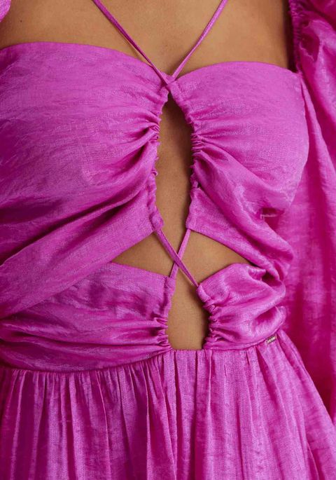 Vestido Curto Babado Amarração