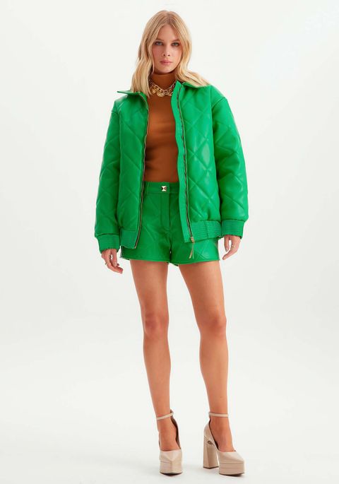 Jaqueta Puffer Com Gola
