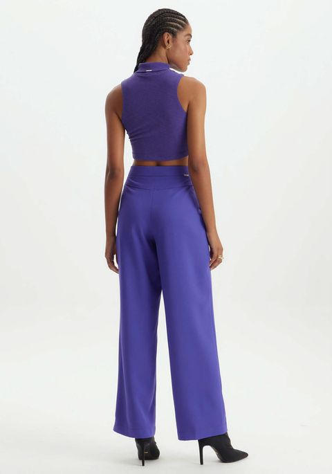 Calça Alfaiataria Reta Cintura Alta