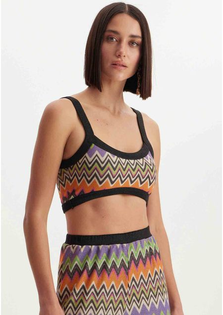 Top De Alça Estampado