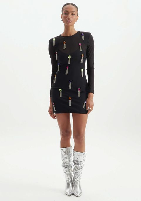 Vestido De Tule Bordado