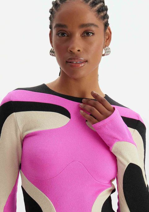 Body Com Recortes Manga Longa