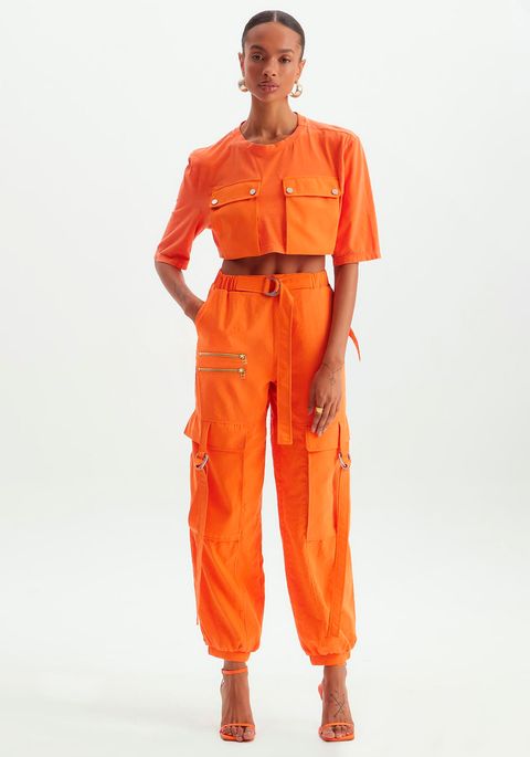 Calça Jogging Cargo Cintura Alta
