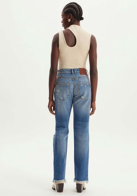 Calça Jeans Reta Relaxed High