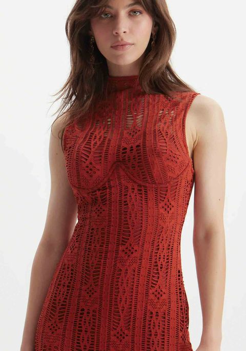 Vestido Em Tela Super Midi