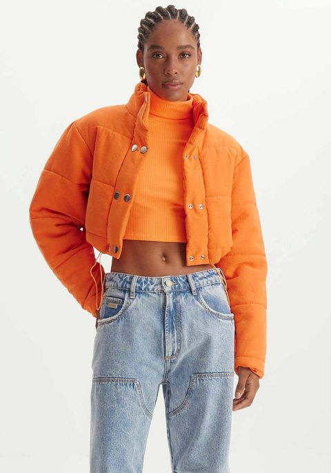 Jaqueta Puffer Cropped