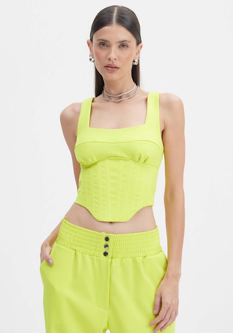 Blusa Corset Com Barbatanas