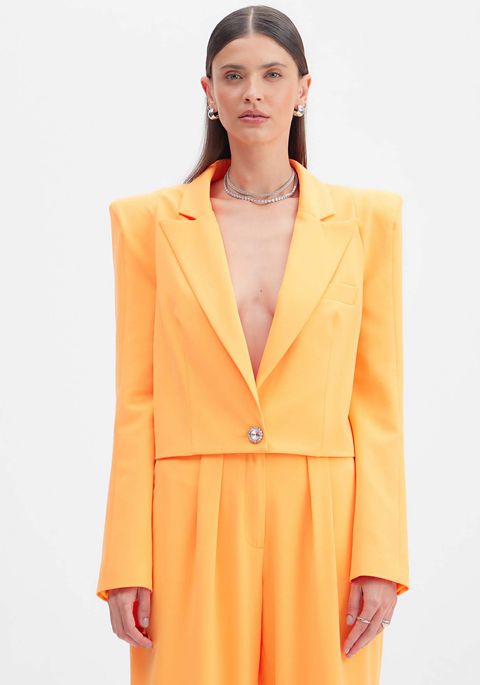 Blazer Alfaiataria Com Maxi Ombreira