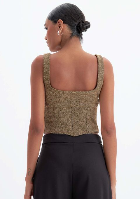 Blusa Corset Com Max Zíper