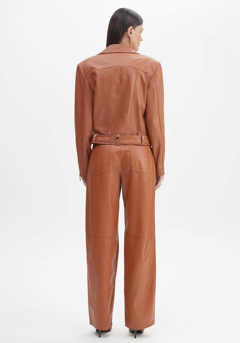 Calça De Couro Full Length