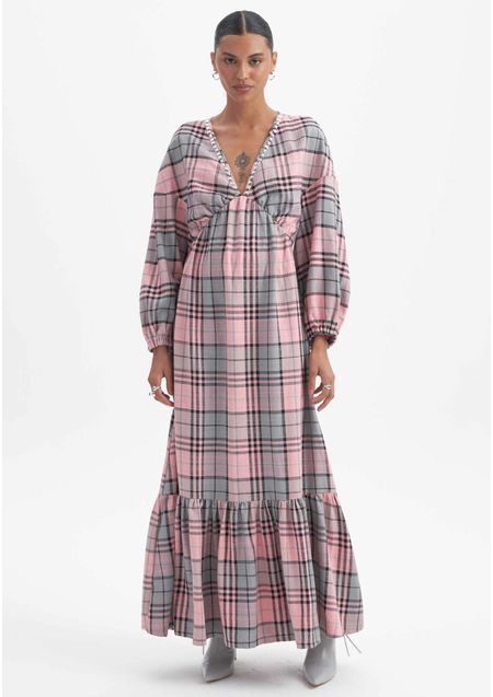 Vestido Longo Xadrez