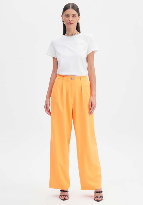 Calça Alfaiataria Cintura Média