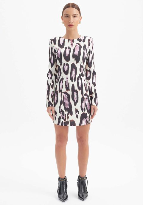 Vestido Com Abertura Costas Estampado