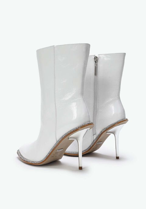 Bota Couro Vira Strass