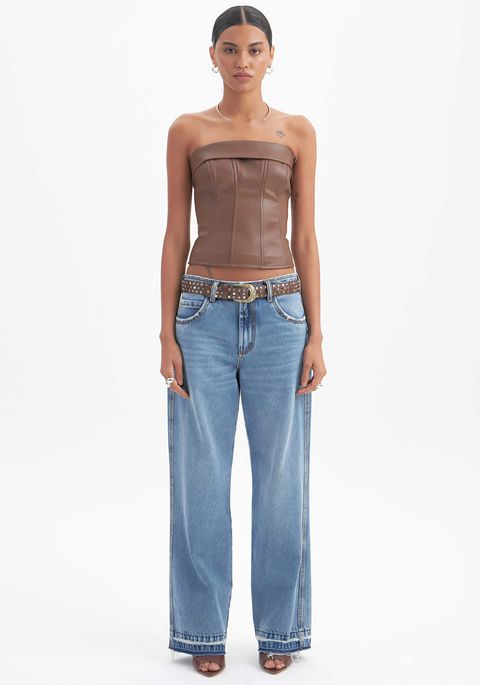 Calça Jeans Reta Relaxed High