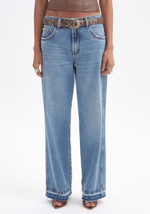 Calça Jeans Reta Relaxed High
