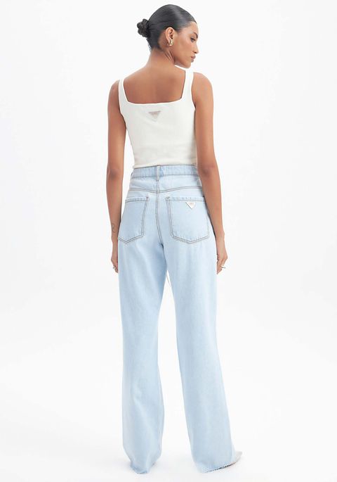 Calça Jeans Full Length Relaxed High