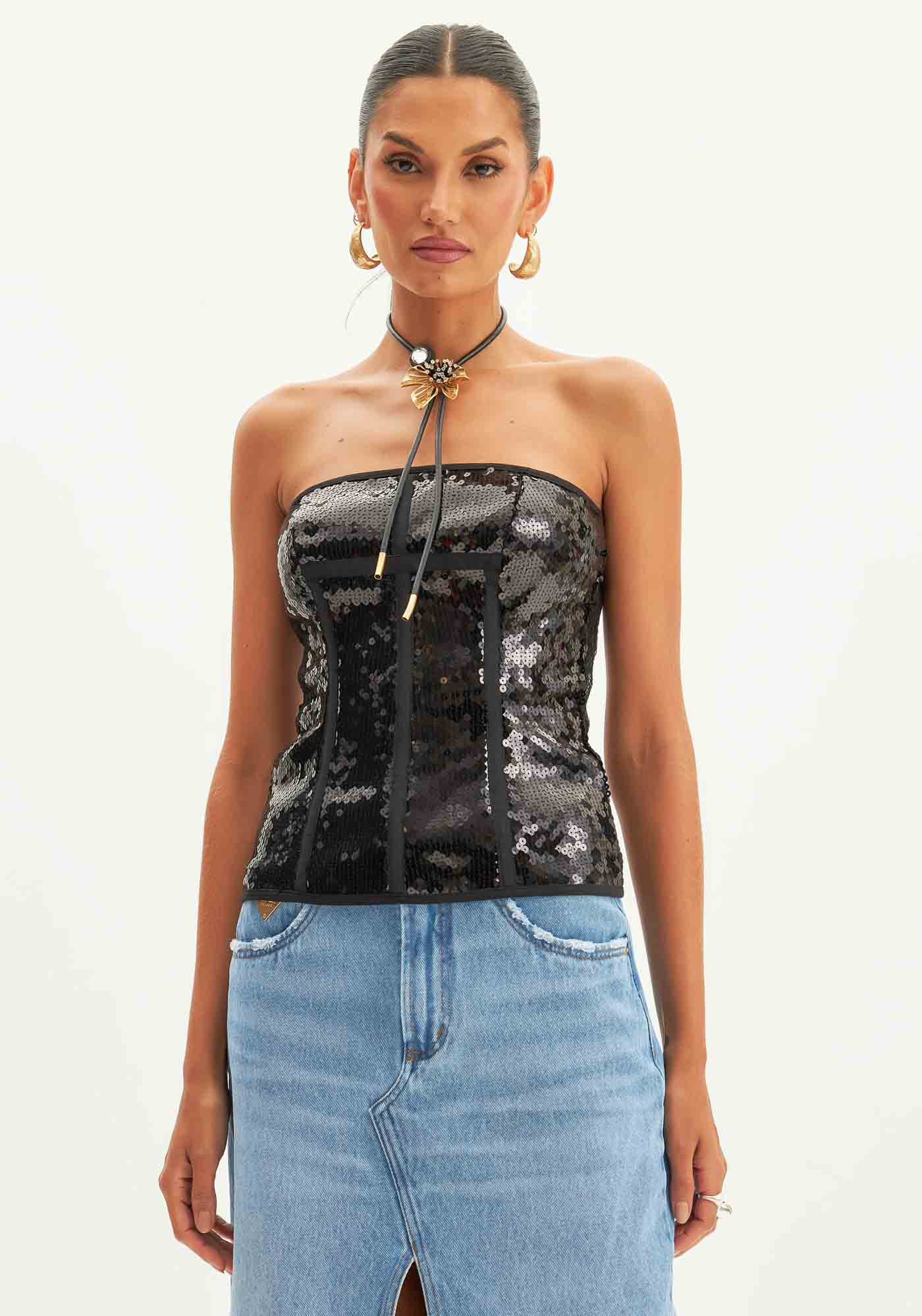 Blusa Corset Tomara Que Caia