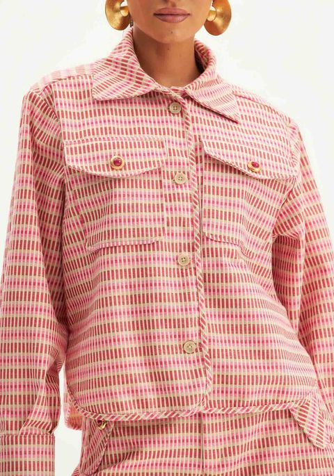 Camisa Curta Com Bolso