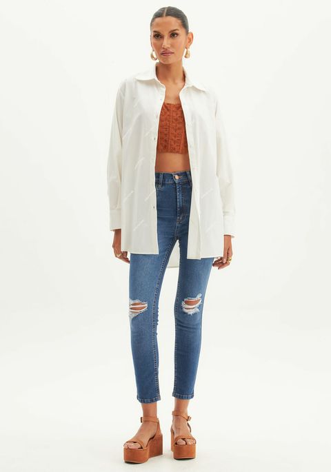 Camisa Oversized Bordada