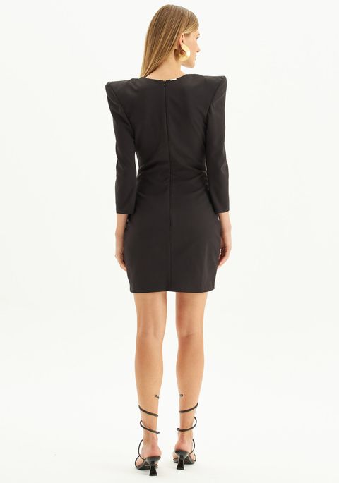 Vestido Curto Com Detalhe Shine