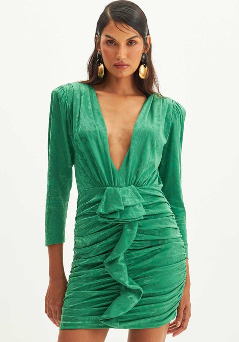 Vestido Curto Drapeado