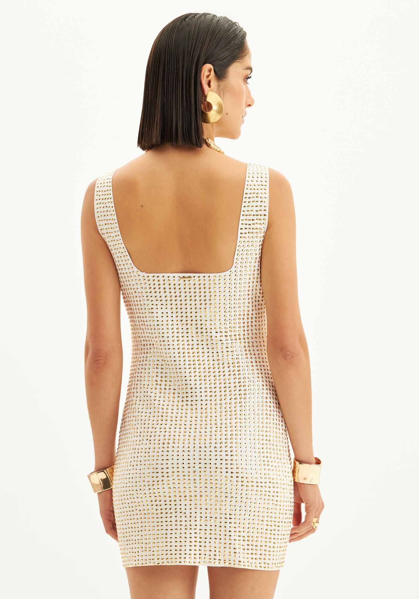 Decote Quadrado Vestido Branco Curto Com Decote Vestido Branco