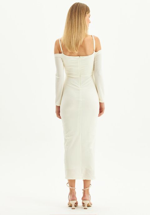 Vestido Super Midi Com Cut Out