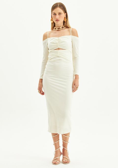 Vestido Super Midi Com Cut Out