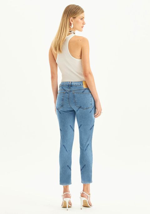 Calça Jeans Diana Ankle Cintura Alta