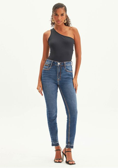 Calça Jeans Vesta Ankle Cintura Alta