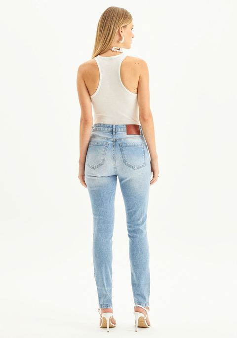 Calça Jeans Vesta Ankle Cintura Alta