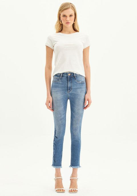 Calça Jeans Vesta Ankle Cintura Alta