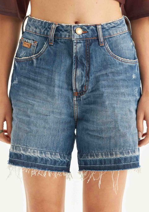 Bermuda Jeans Grandfather Cintura Alta