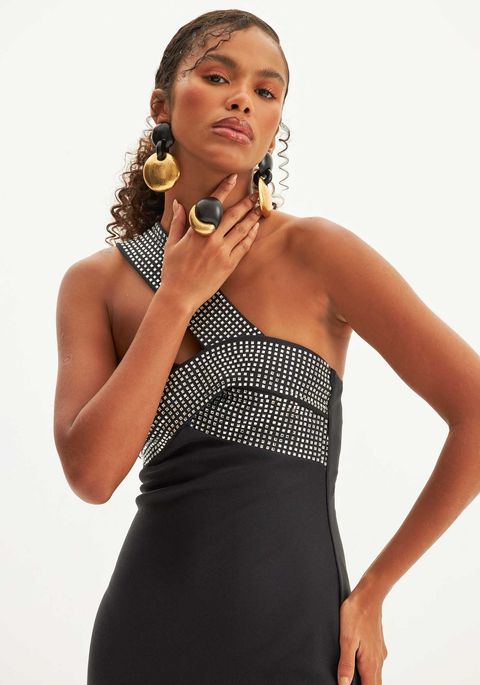 Vestido Ombro Único Super Midi