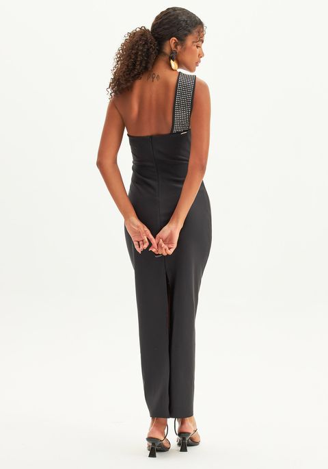 Vestido Ombro Único Super Midi