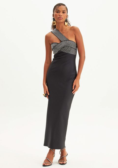 Vestido Ombro Único Super Midi