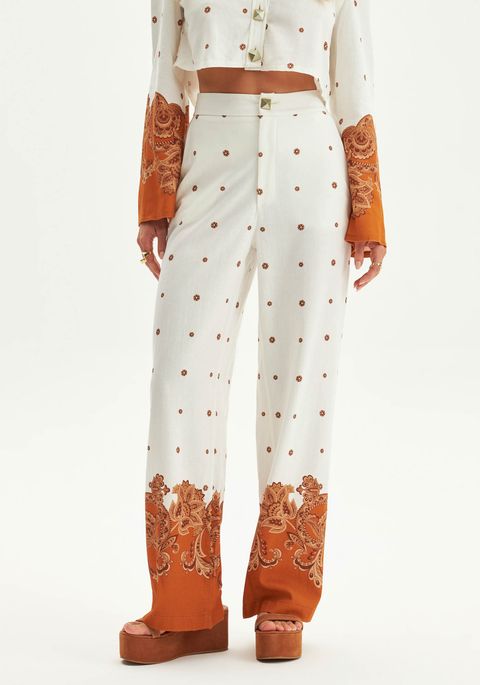 Calça Full Length Cintura Média
