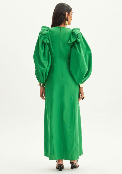 Vestido Longo Com Bordado