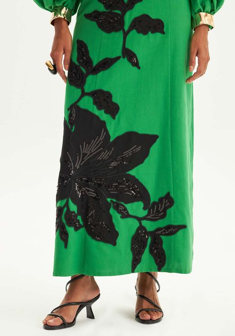 Vestido Longo Com Bordado