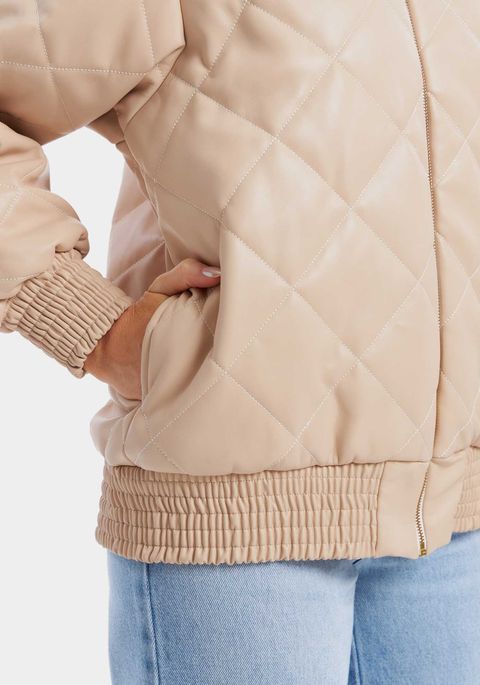 Jaqueta Puffer Com Gola