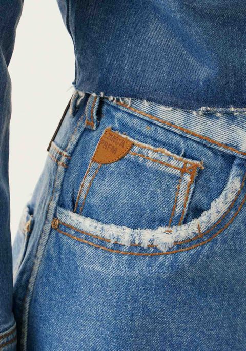 Short Jeans Relaxed High Resinado