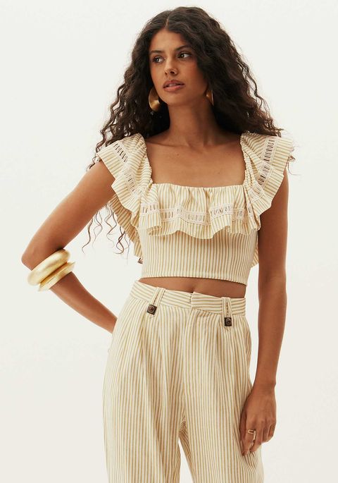 Top Cropped Com Babado