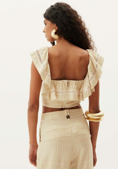 Top Cropped Com Babado